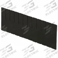 LEWISBINS Divider: 15 1/4 in x 7 1/2 in, Plastic, DC2080-XL (MPN DV1680-NXL). Key specifications — Material: Plastic; Color: Black; Compatible Manufacturer Model Number: DC2080-XL; Brand: LEWISBINS.