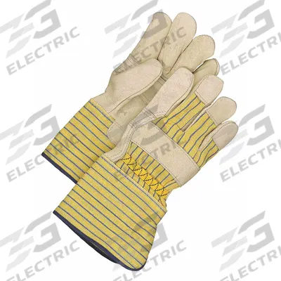 BDG Leather Gloves: L ( 9 ), Cowhide, Premium, Glove, Full Finger, Gauntlet Cuff - Work Gloves