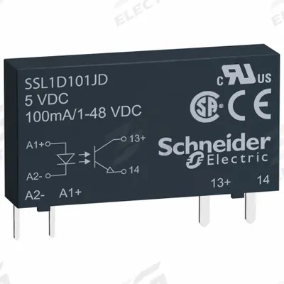 SCHNEIDER Solid State Relay: 0.1 A Current Rating, 16 to 30V DC - Slim Relays