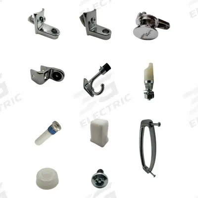 HADRIAN Door Kit: Chrome Zamac - Door Hardware Kits for Bathroom Partitions