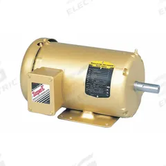 BALDOR General Purpose Motor: Rigid Base Mount, Totally Enclosed Fan Cooled, 10 hp, 575V AC (MPN EM3714T-5). Key specifications — Brand: BALDOR; Nameplate Voltage @ 60 Hz: 575V AC; Full Load Current @ 60 Hz: 9.8 A; Nameplate RPM @ 60 Hz: 1,765 RPM; Motor Enclosure: TEFC.