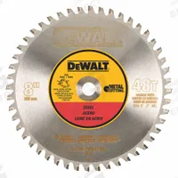 DEWALT Circular Saw Blade: 8 in Blade Dia., 48 Teeth, 0.08 in Cut Wd, 5/8 in Arbor Size, Solid Stock (MPN DWA7840). Key specifications — attr1116119: DEWALT; attr1145631: Steel.