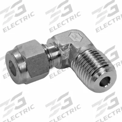 HAM-LET Compression Fitting Adapter: 1/4 in OD x 1/2 in Pipe Fitting Size - Double-Ferrule Stainless Steel Fittings