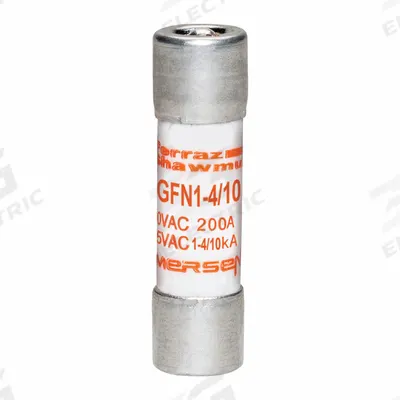 MERSEN Fuse: GFN Series, Midget, Time-Delay, 1.4 A, 250 V AC, 13/32 in x 1 1/2 in - Time-Delay Cylindrical Fuses