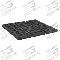 MASON Vibration Isolator Pad: Neoprene, Waffle Pad Top, 6 in Lg, 6 in Wd, 3/8 in Ht (MPN 5C022). Key specifications — Isolator Material: Neoprene; Brand: MASON.