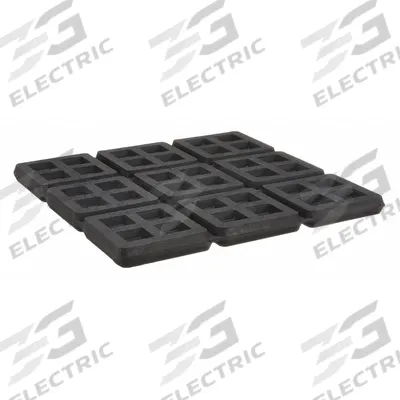 MASON Vibration Isolator Pad: Neoprene, Waffle Pad Top, 6 in Lg, 6 in Wd - Vibration-Isolating Pads & Sheets