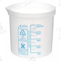 APPROVED VENDOR Square Ratio Beaker: Low Form, Printed Graduation, Polypropylene, Translucent (MPN 522085-0250). Key specifications — Clarity: Translucent; Graduation Style: Printed; Body Color: Colorless; Brand: APPROVED VENDOR; Product Type: Beaker; Includes Graduations: Yes; Beaker Type: Low Form.