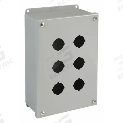 WIEGMANN Push Button Enclosure: 30mm, 4 Holes, Carbon Steel - Enclosures for 30mm Operators