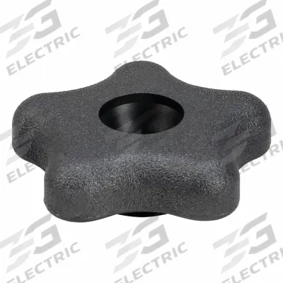 INNOVATIVE COMPONENTS Hand Knob: 5 Point, Plastic w/ Steel Thread, 3/8"-16 Thread - 5-Arm Knobs with Threaded Through-Hole
