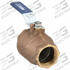 NIBCO Manual Two-Way Ball Valve: 2 in, Bronze, Straight, FNPT x FNPT, 600 psi Max. Pressure (CWP) (MPN T5857066 2). Key specifications — Brand: NIBCO; Handle: Lever.