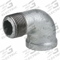 USA INDUSTRIALS Metal Pipe Elbow: 90° Elbow, 300 psi, 1 in x 1 in, Malleable Iron (MPN ZUSA-PF-23308). Key specifications — Maximum Operating Pressure: 300 psi; Thread Sealant Type: PTFE; Brand: USA INDUSTRIALS.