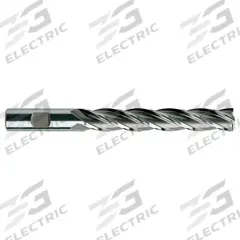 YG-1 Square End Mill: High Speed Steel, 4 Flute, 1" Mill Dia, 6" LOC, 8-1/2" OAL (MPN 06176)