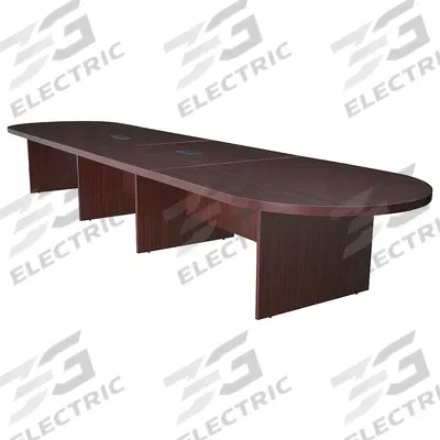 REGENCY Conference Table: Racetrack Oval, Laminate, Mahogany, 216 in Overall Lg - Oval Conference Tables