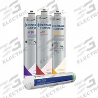 EVERPURE Water Filter Cartridge Kit: 0.2 micron, 0.5 gpm, 14 1/2 in Overall Ht, Carbon (MPN EV997725). Key specifications — Reduces: Bacteria; Filter Media: Mineral.