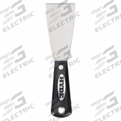 HYDE Putty Knife: Bld. Mat. Carbon Steel, Hdl. Mat. Nylon, Stiff - Standard Scrapers