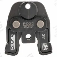 RIDGID Cordless Press Tool Jaw: 3/8 in Pipe, Copper, For RLS Press, Compact Tool Types (MPN 55118). Key specifications — attr518773: Jaw; attr518762: Copper; attr518771: Steel; attr518761: RLS Press; attr518760: RIDGID.