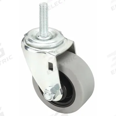 APPROVED VENDOR Stem Caster: Swivel, 3 in Wheel Dia., 1 1/4 in Wheel Wd, Polyurethane - Standard Threaded Stem Casters