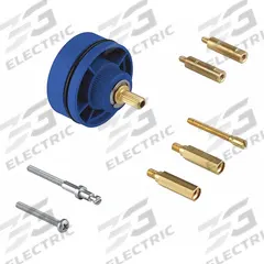 GROHE Volume Control Extension: Use with Hot/Cold Water, Metal, Unfinished, 3 3/4 in Overall Lg (MPN 47996000). Key specifications — For Water Temperature: Hot/Cold; Compatible Brand: Grohe; Product Type: Volume Control Extension; Material: Metal.