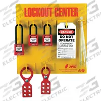 ZING Lockout Station: 11 Components Included, Gen, Lockout Station, Keyed Different Padlocks (MPN 7113). Key specifications — Visibility Inside: Board Only; Station Type: Lockout Station; Mounting Location: Wall; Portable: No; Material: Plastic; Cover Type: Open Front; Key Type: Keyed Different; Filled: Yes.