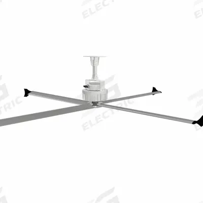 SKYBLADE Ceiling Fan: 18 ft Blade Dia, Variable Speeds, 230V AC, Single Phase, Black - Industrial HVLS Ceiling Fans