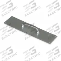 ROCKWOOD Door Pull Plate: 3 1/2 in Wd, 15 in Ht, Brass (MPN 132 X 70B.3). Key specifications — Material: Brass; Operation Type: Hand Pull; Properties: Wear-Resistant; Brand: ROCKWOOD.