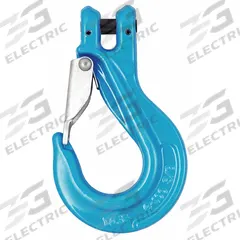 YOKE Slip Hook: 15,000 lb Working Load Limit, 100 Hook Grade, Steel, 1 3/4 in Hook Opening Wd, Blue (MPN X-043/S-13). Key specifications — Color: Blue; Brand: YOKE; Visual Indicator Markings: None.