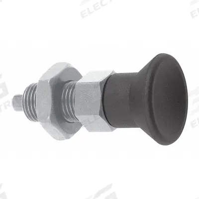 KIPP Indexing Plunger: Nonlocking, SS, M10x1 Thread - Nonlocking Pull-Knob Indexing Plungers with Jam Nut