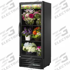 TRUE REFRIGERATION Floral Refrigerator: 62 3/8 in x 24 7/8 in x 23 1/8 in, Black, Swing, 2 Shelves (MPN GDM-12FC-HC~TSL01). Key specifications — attr1277723: TRUE REFRIGERATION; attr1277683: R-290; attr1277688: Swing; attr1277691: Yes; attr1277694: Black; attr1280729: GDM.