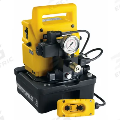 ENERPAC Hydraulic Electric Pump: 5,000 psi Max. Op Pressure, 25 cu in/min Max. Flow Rate - Corded Electric Hydraulic Workholding Pump Units