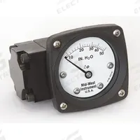 MIDWEST INSTRUMENT Differential Pressure Gauge: Back, 1/4 in NPT Female, ±3-2-3% Gauge Accuracy, 142 (MPN 142-AA-00-OO-50H). Key specifications — Sensor Type: Diaphragm; Series: 142; Housing Material: Aluminum; Certificate of Calibration: Not Included; Gauge Accuracy: ±3-2-3%.