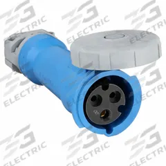 HUBBELL Pin and Sleeve Connector: Blue, 250V AC, Single Phase, 30 A, 2 Pole, 3 Wire, IEC Grounding (MPN HBL330C6W). Key specifications — Brand: HUBBELL.
