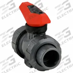 GF PIPING SYSTEMS Manual Two-Way Ball Valve: 1 in, PVC, Straight, FNPT x FNPT, Full Port Ball Port (MPN 161546344). Key specifications — Brand: GF PIPING SYSTEMS; Handle: Lever.