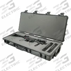 PELICAN Protective Case: 13 1/2 in x 35 3/4 in x 5 1/4 in, Convoluted/Solid, Black, 2 Wheels (MPN 1700). Key specifications — Brand: PELICAN; Material: Plastic; Closure Type: Double Throw.