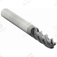 WIDIA HANITA Ball End Mill: Carbide, AlTiN Coated, 4 Flute, 3/8" Mill Dia, 7/8" LOC, 2-1/2" OAL (MPN 4V0010004XT)