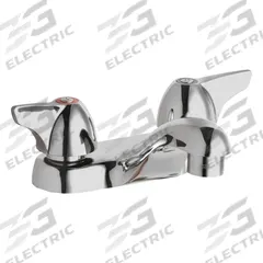 CHICAGO FAUCETS Low Arc Bathroom Faucet: 802, Cast Brass, Polished Chrome Finish, 2.2 gpm Flow Rate (MPN 802-V1000ABCP). Key specifications — Includes: Mounting Hardware; Brand: CHICAGO FAUCETS; Series: 802.