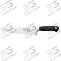 MERCER CUTLERY Chef Knife: Taper Ground Edge, 8 in Overall Lg, Steel Blade, Santoprene Handle, Black (MPN M20608). Key specifications — Sub-brand: Genesis; Brand: MERCER CUTLERY; Blade Material: Steel; Blade Type: Taper Ground Edge; Forged/Stamped: Forged; Handle Color: Black; Handle Material: Santoprene; Knife Type: Chef's Knife.