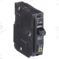 SQUARE D Miniature Circuit Breaker: 20 A, 120/240V AC, Single Phase, 22kA at 120/240V AC, 1 Poles (MPN QO120VH). Key specifications — Phase: Single; Amps: 20 A; AC Voltage Rating: 120/240V AC; Max. AIR Rating: 22kA at 120/240V AC; For Use With: QO Load Centers and NQ Panelboards; Brand: SQUARE D.