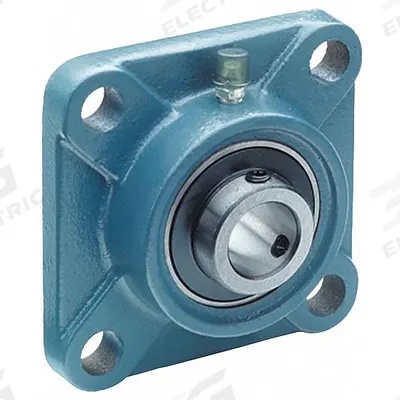 TRITAN 4 Bolt Flange Bearing: Radial Ball, 25 mm Bore, Cast Iron, Set Screws - General Purpose Flange-Mount Ball Bearings