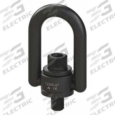 ADB HOIST RINGS Hoist Ring: Pivot/Swivel, Black Oxide-Coated Steel, 1/2"-13 - High-Strength Forged Pivot & Rotate Hoist RIngs