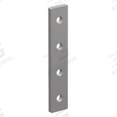 80/20 Straight Flat Plate: Straight Flat Plate, 40 Series, 6 mm x 39.8 mm x 160 mm - Plate Connectors