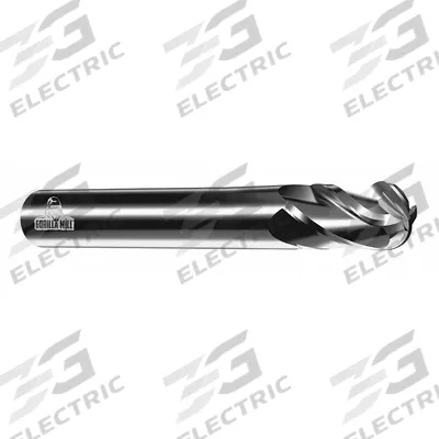 APPROVED VENDOR Ball End Mill: Carbide, 4 Flute, 1/2" Mill Dia, 1" LOC, 4" OAL (MPN CEM12BXL4) - General Purpose Carbide Ball End Mills