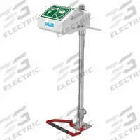 HUGHES SAFETY Plumbed Eyewash: Std, Floor Mnt, Eyes and Face Coverage, Covered, Plastic Bowl, 45GSP. Key specifications — Activation: Pull Down; Brand: HUGHES SAFETY.