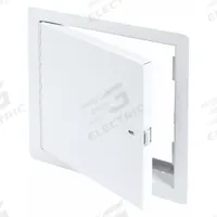 TOUGH GUY Access Door: 24 in Ht, 24 in Wd, Piano Hinge, Exposed Flange, Steel, 16 ga, Powder Coated (MPN 16M219). Key specifications — Brand: TOUGH GUY; Hinge Type: Piano; Metal Material Gauge: 16 ga; Mounting Location: Wall; Flange Type: Exposed; Material: Steel.