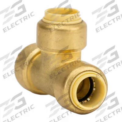 APPROVED VENDOR Tee: 3/8 in OD x 3/8 in OD x 3/8 in OD Size, Brass - Standard Brass Push-to-Connect Tube Fittings