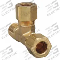PARKER Compression Tee Fitting: 1/4 in OD x 1/8 in Pipe x 1/4 in OD Fitting Size, Brass, 10 PK (MPN 171C-4-2). Key specifications — Brand: PARKER.