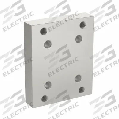 80/20 Base Plate: 40 Series, Aluminum, 80 mm x 19 mm x 97 mm, Drop-In, Quad - Base Plates for Plate Casters