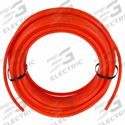 EAGLE BELTING Round Belt: Orange, 3/8 in Dia, For 3 3/4 in Min Pulley Dia, 100 ft Overall Lg - Reinforced Solid-Core Smooth Round Belts