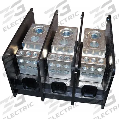 MERSEN Power Distribution Block: Open, Lug, Lug - Open Blocks with Lugs