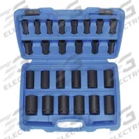 WESTWARD Impact Socket Set: 1/2 in Drive Size, Small Set (0-50 pieces) Set Size, 26 Pieces, Metric (MPN 4PRG7). Key specifications — attr1204251: WESTWARD; attr1215453: 1/2 in; attr1215454: 10 mm to 36 mm.