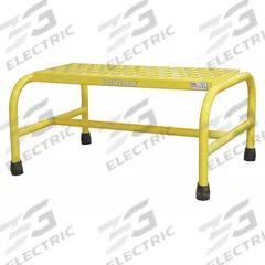 COTTERMAN Step Stool: 1 Steps, 12 in Overall Ht, 450 lb Load Cap, Steel, 12 in Standing Ht (MPN 1001N2626A6E10B1C2P1). Key specifications — Brand: COTTERMAN; Color: Yellow; Includes: Replacement Foot Pads.